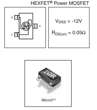 IRLML6401TRPBF12VͨPMOSFET