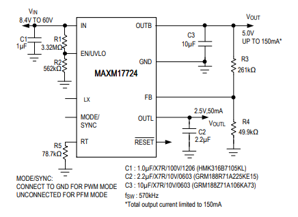 MAXM17724ԴģDC-DCת