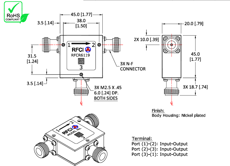 RFCR6119 3�˿���Ƶ������RFCI