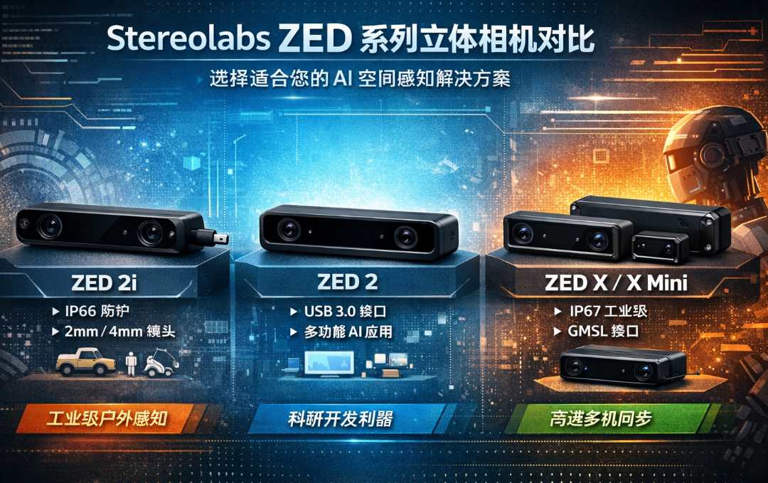 Stereolabs ZED 2i,ZED 2,ZED X,X Mini�����Ӿ�����Ա�