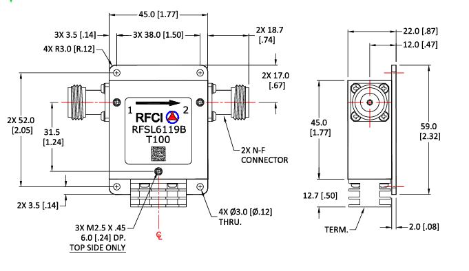RFCI RFSL6119B-T100������0.7-1GHz 100W N��
